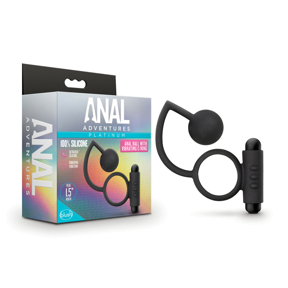 Anal Adventures Platinum by Blush Anal Ball plus Vibrating C-Ring