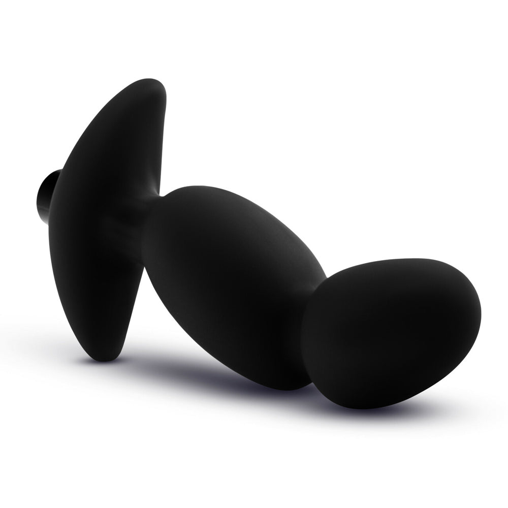 Anal Adventures Platinum By Blush Prostate Massager 04 Black 6.5-Inch Vibrating Rechargeable Anal Plug