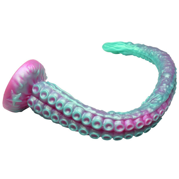 Creature Cocks Tenta Harness Silicone Tentacle Dildo – Aqua Green Pink
