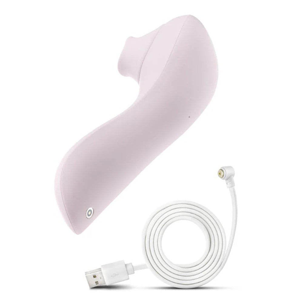 Delice Fleur by Blush Clitoral Stimulator Tongue Fluttering & Suction Toy - Barely Purple