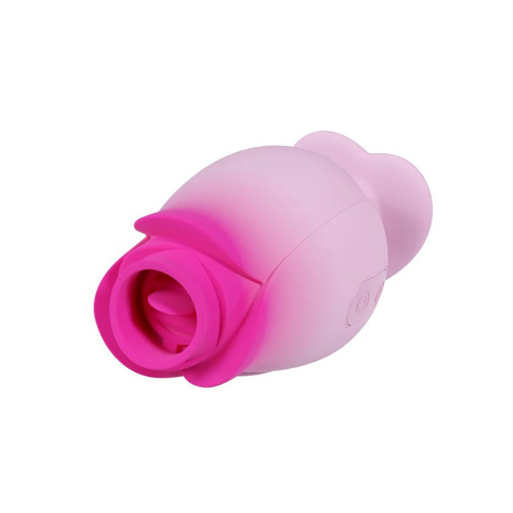 Aria Tulip Trance by Blush Suction and Tongue Flutter Clitoral Stimulator - Pink
