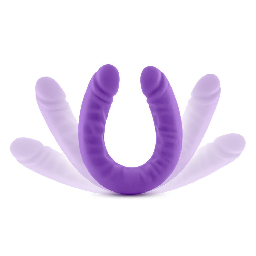 Ruse by Blush G-Spot 18 Inch Silicone Double Dildo – Flexible U-Shape for Solo or Partner Play