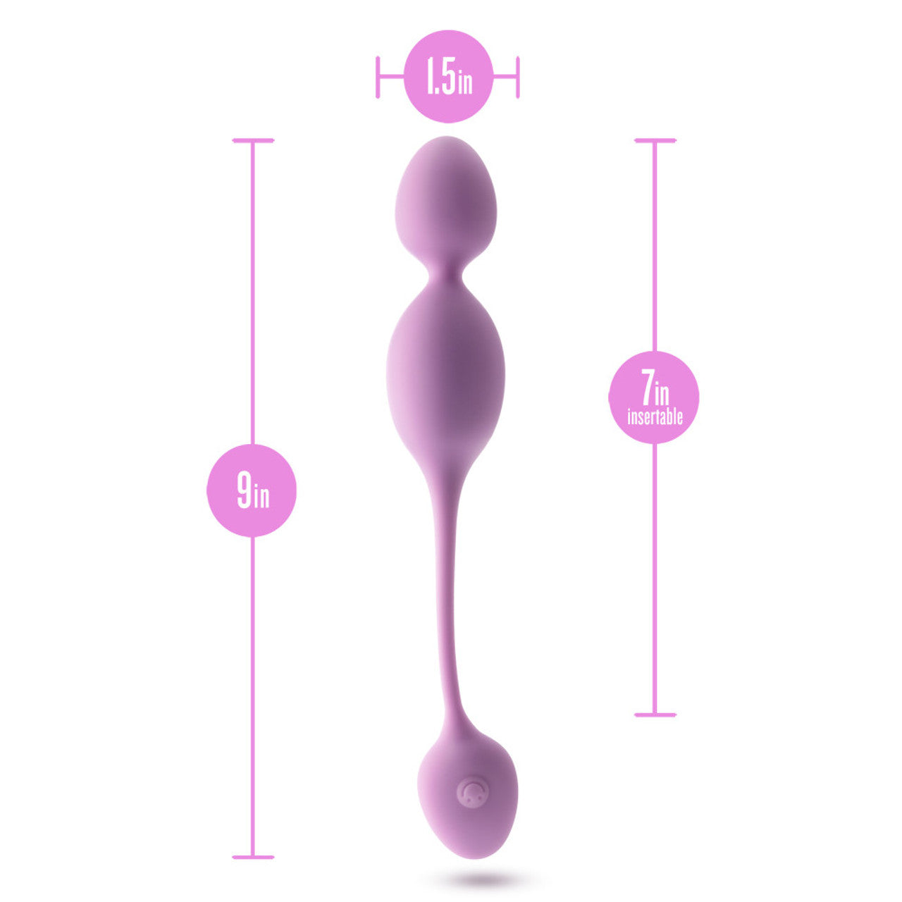Wellness By Blush Raine Remote Control Vibrating Pelvic Floor Kegel Ball In Purple - 7 Vibration Modes Purio Silicone