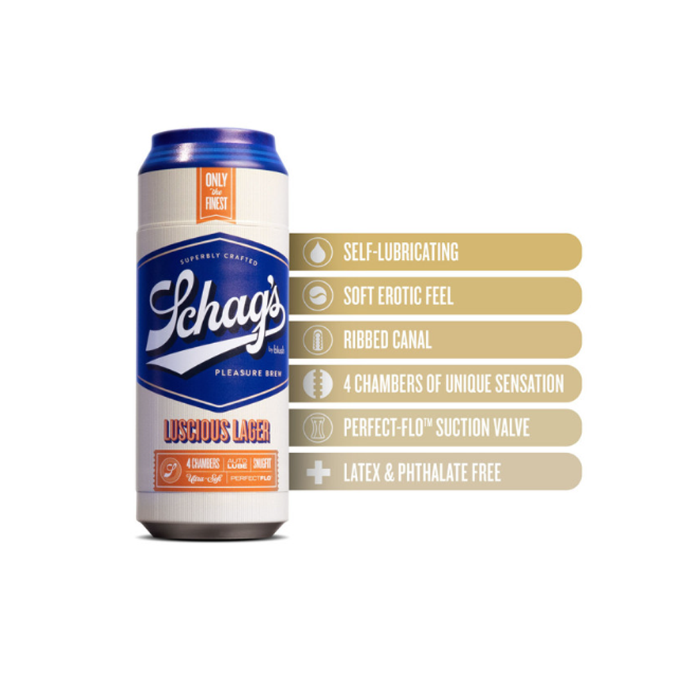 Schag’s By Blush Luscious Lager Frosted Beer Can Stroker – Self-Lubricating