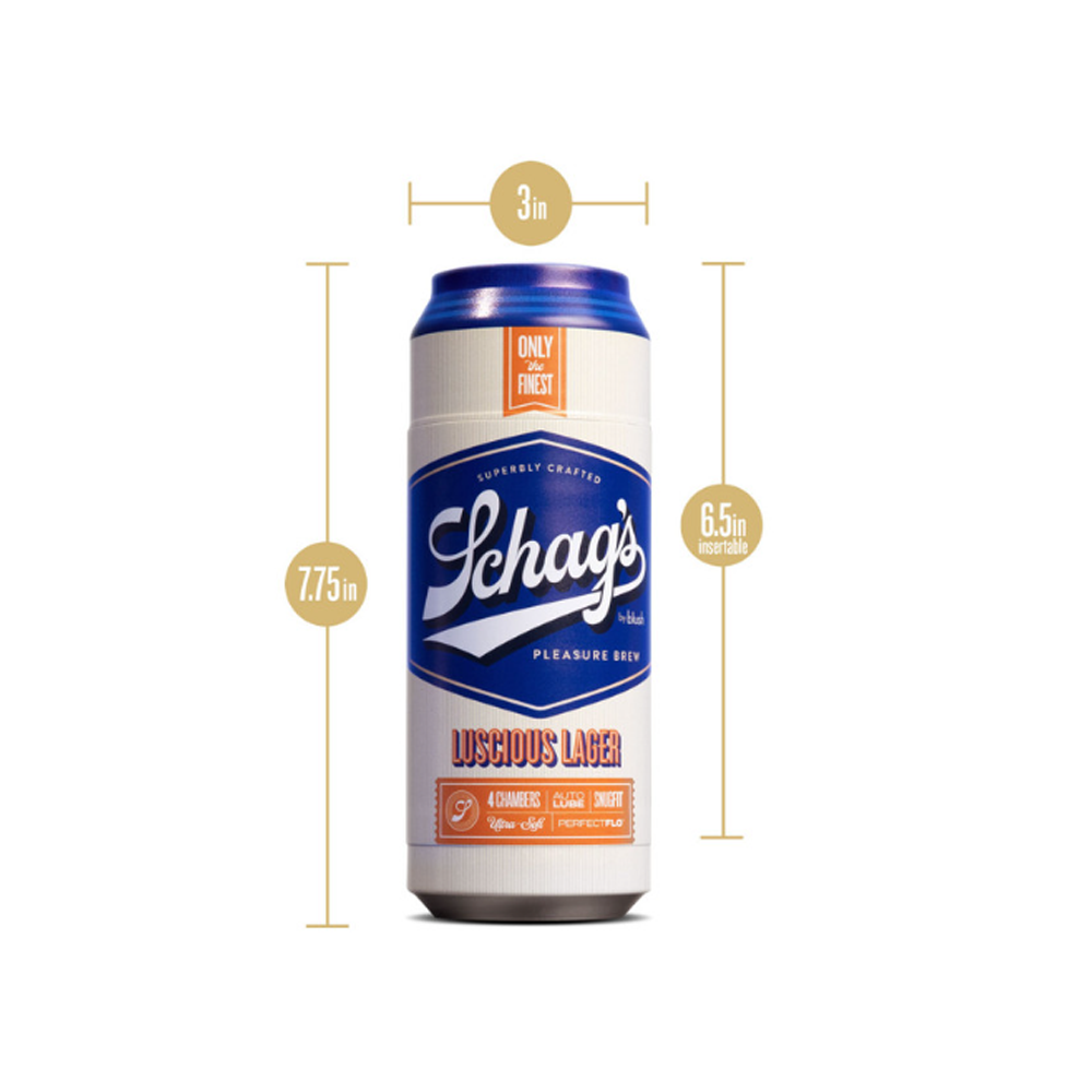 Schag’s By Blush Luscious Lager Frosted Beer Can Stroker – Self-Lubricating