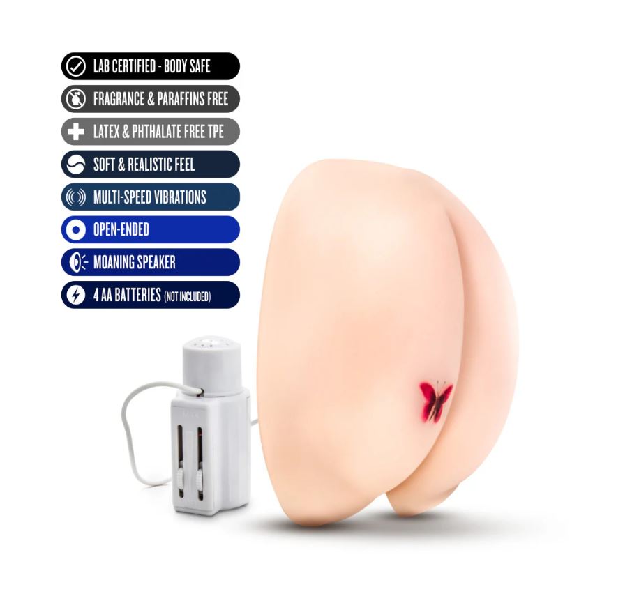 X5 Men By Blush Rear Ecstasy Vibrating Realistic Male Masturbator Stroker – Beige