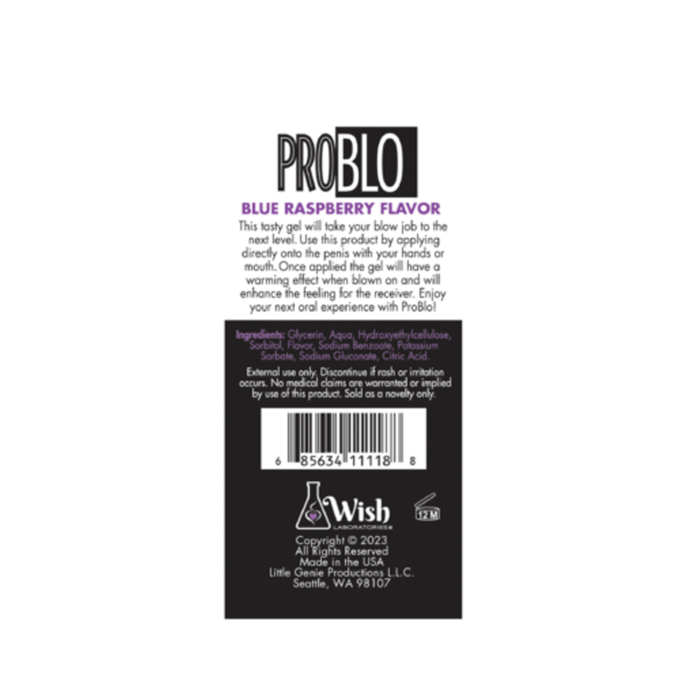 Problo Oral Pleasure Gel - Blue Raspberry - 1.5oz