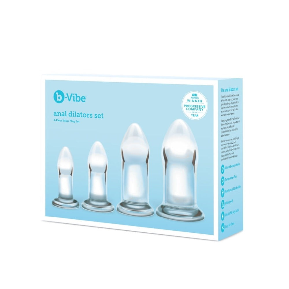 b-Vibe Glass Anal Dilators Set - 4-Piece