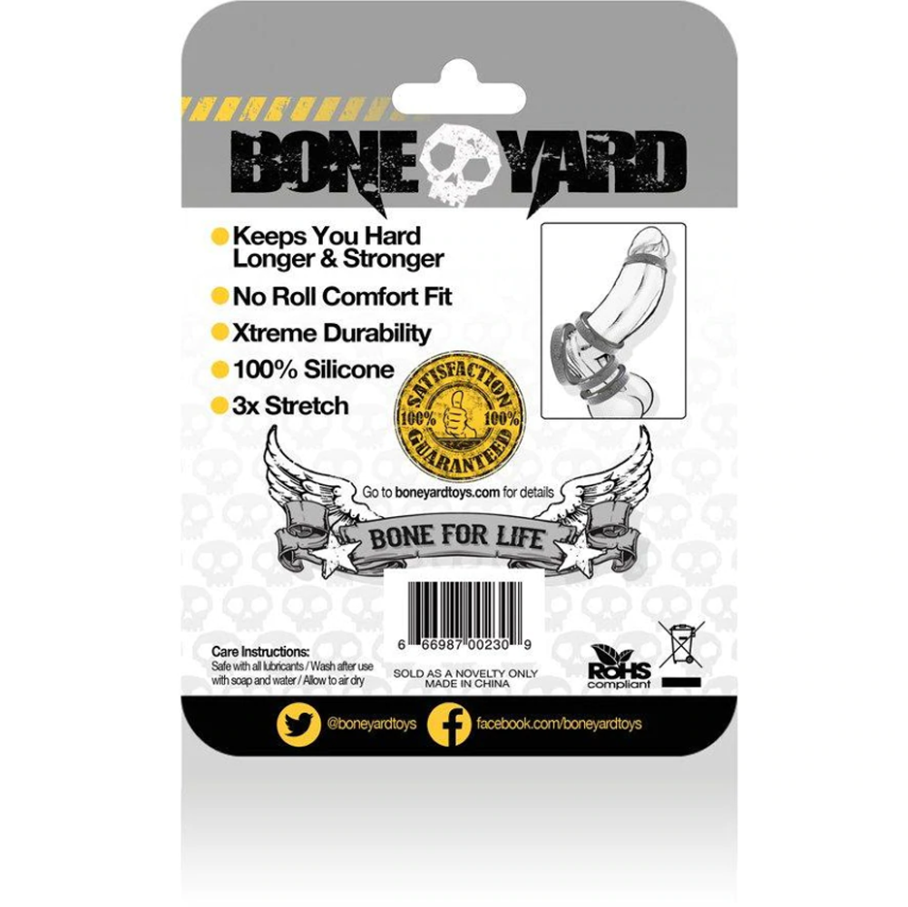 Boneyard Silicone Cock Ring 2"/50mm - Black