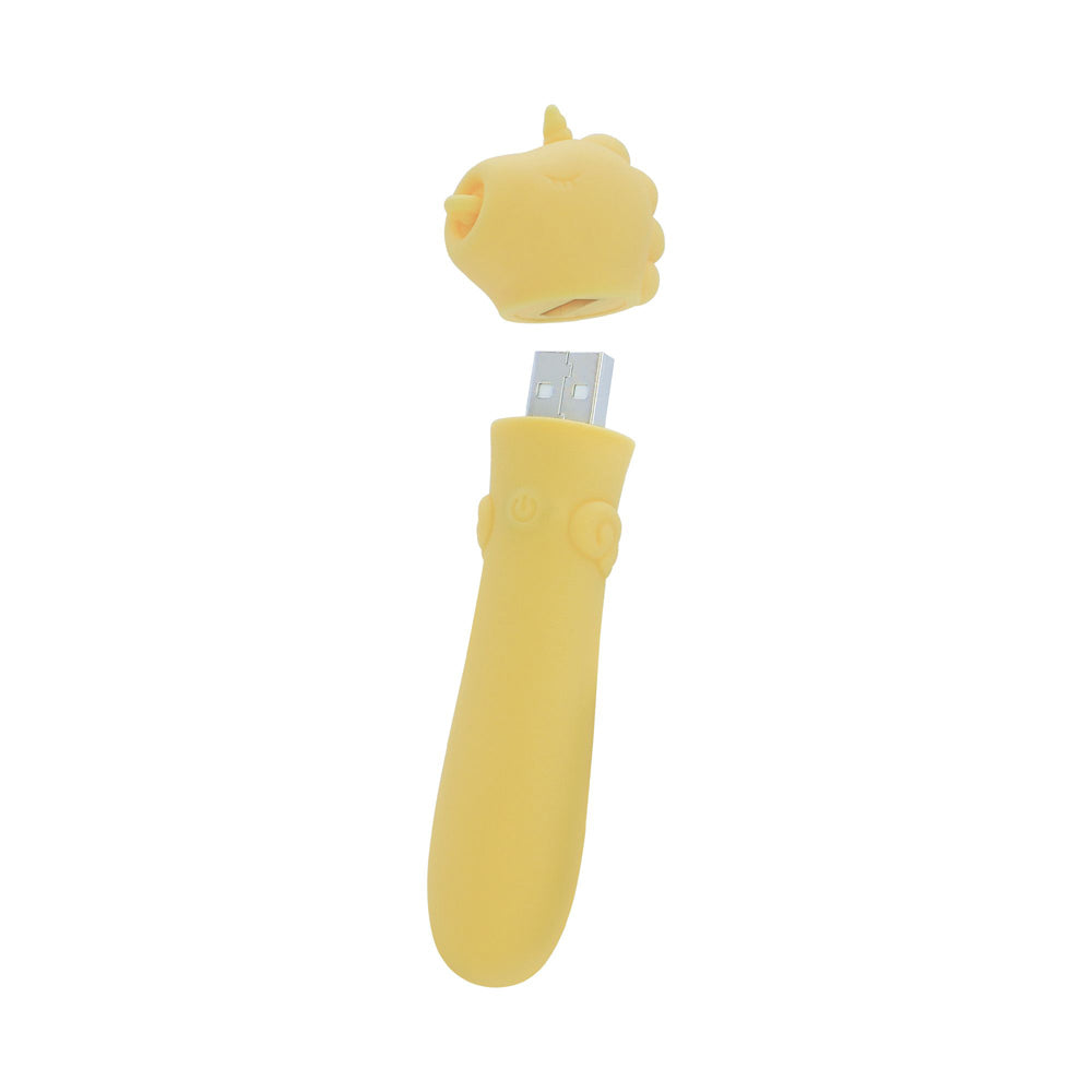 Unihorn Bean Blossom Rechargeable Discreet Bullet Vibrator - Yellow