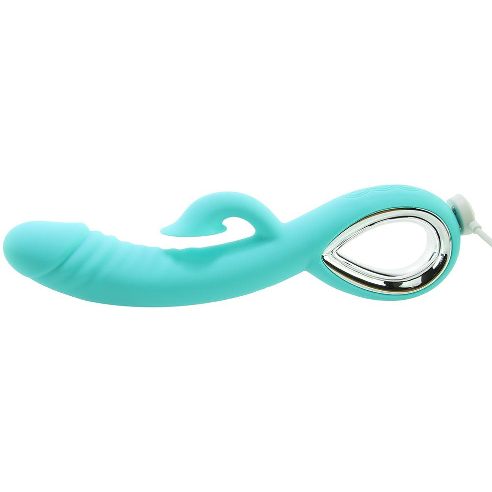 Evolved Triple Infinity Heated Clitoral Suction and Vibration Rabbit Silicone - Teal