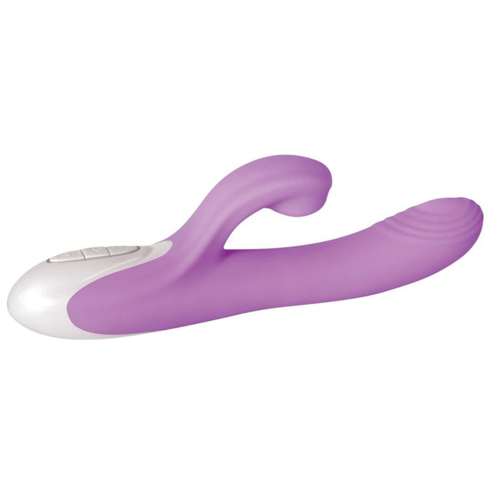 Evolved Super Sucker G-Spot Thumping & Clitoral Suction Silicone Rabbit Vibrator - Purple