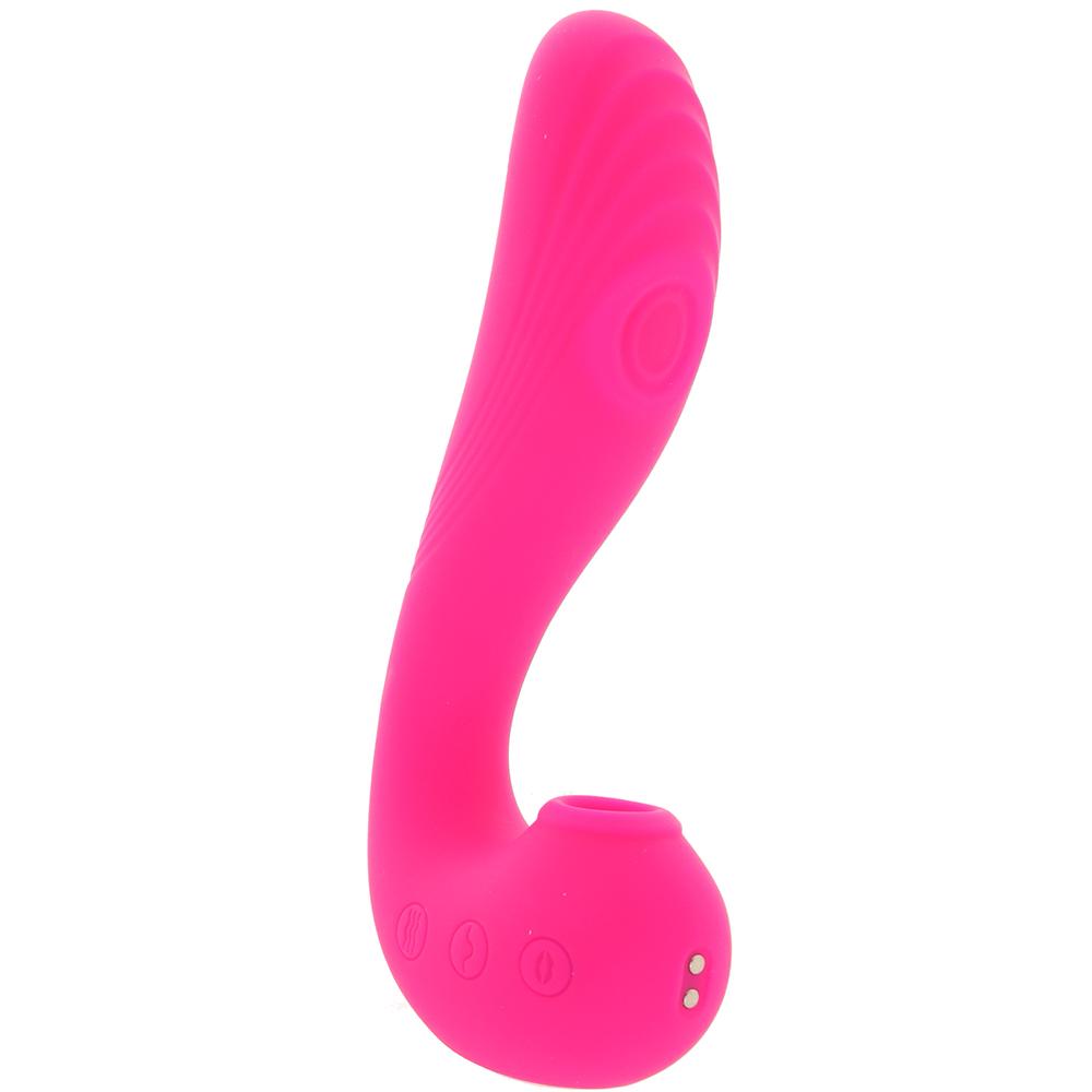 Evolved The Note G-Spot & Clitoral Thumping and Licking Silicone Vibrator - Pink