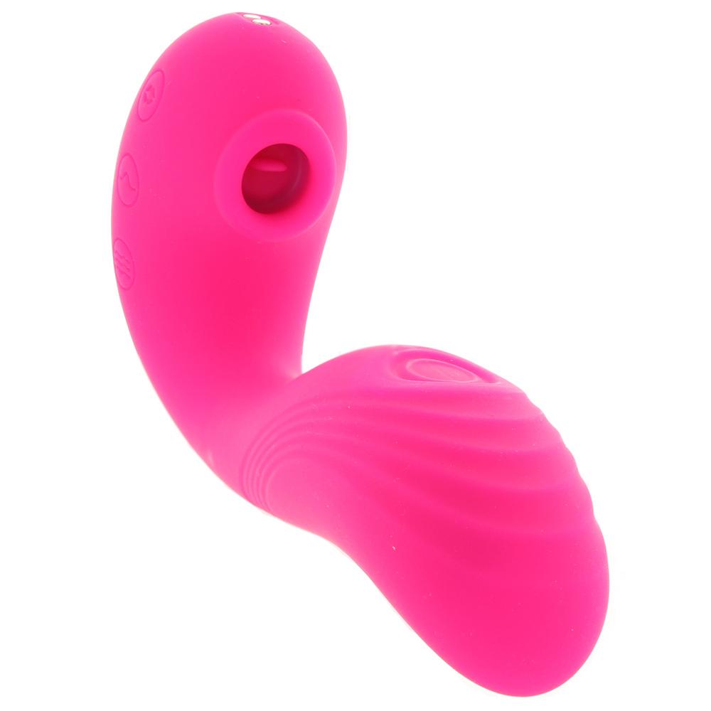 Evolved The Note G-Spot & Clitoral Thumping and Licking Silicone Vibrator - Pink