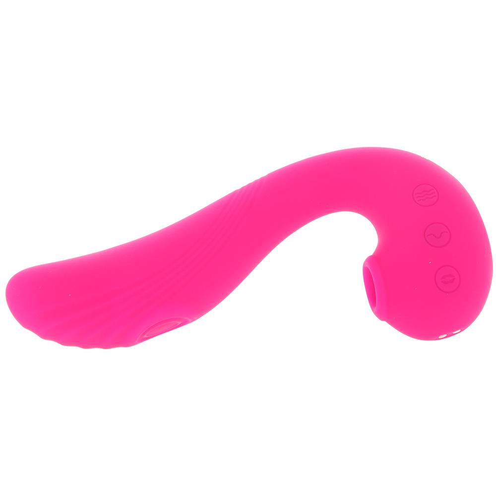 Evolved The Note G-Spot & Clitoral Thumping and Licking Silicone Vibrator - Pink