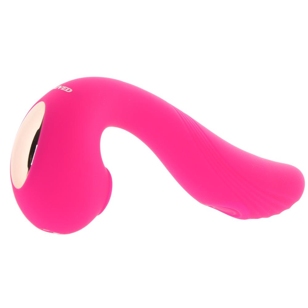 Evolved The Note G-Spot & Clitoral Thumping and Licking Silicone Vibrator - Pink