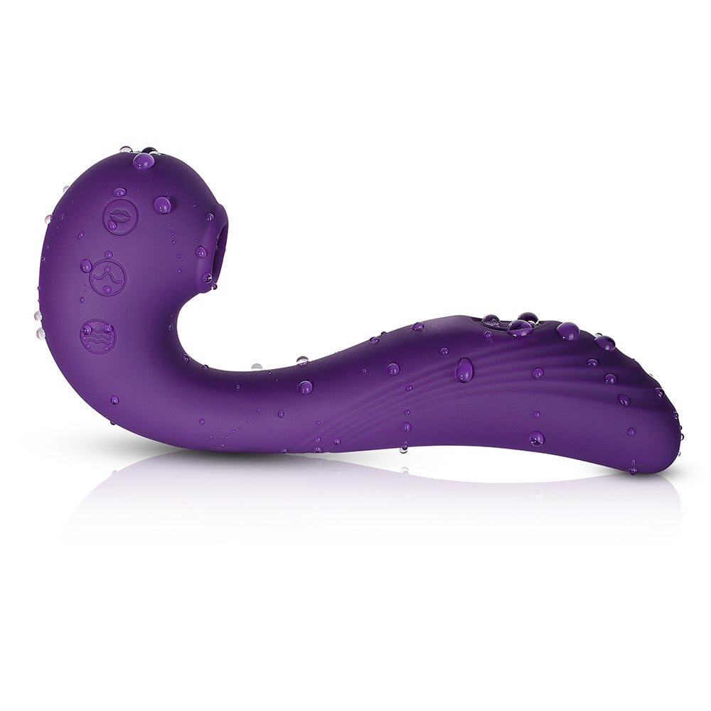 Angel Triple Tease G-Spot and Clitoral Flexible Silicone Stimulator - Purple