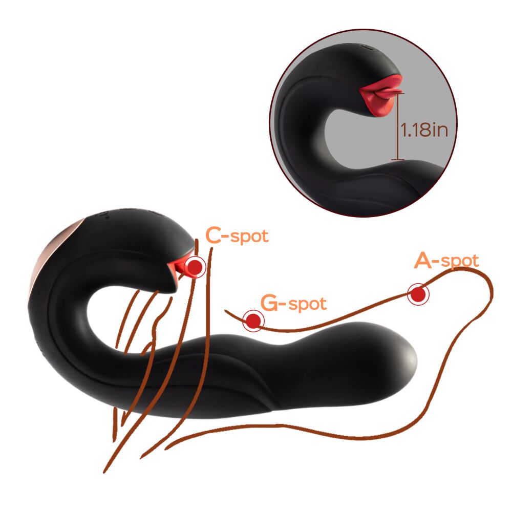 Honey Play Box Joi Pro Remote Control Rotating Head G-Spot Vibrator and Clit Licker – Black