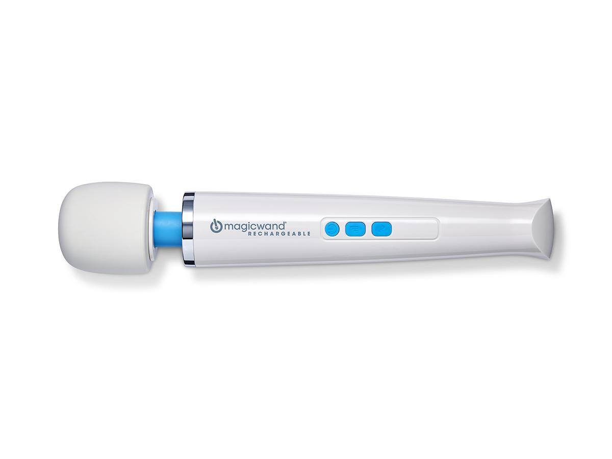 Magic Wand Rechargeable 4-Speed Silicone Wand Massager - White