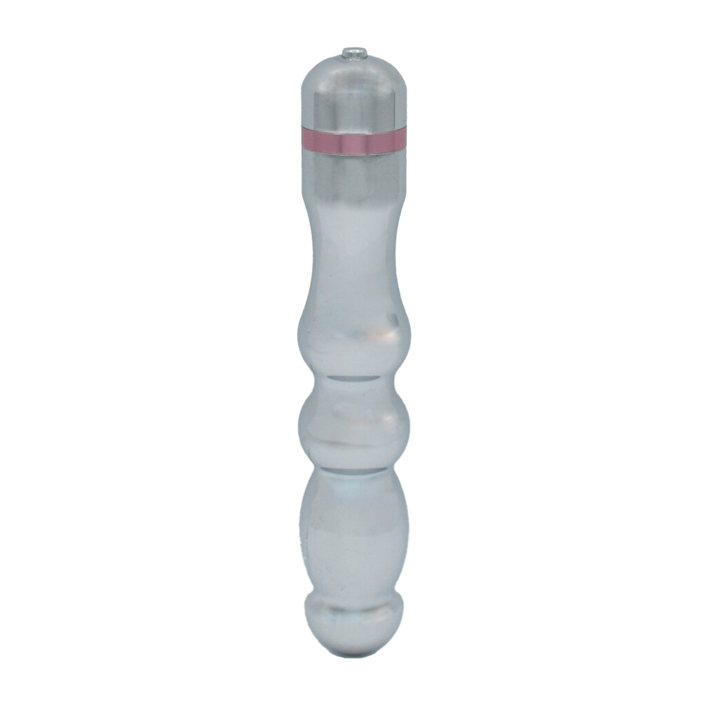 Hidden Treasure Metal 10-Function Vibrator Rechargeable with Ribbed Design – Silver