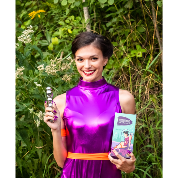 Hidden Treasure Metal 10-Function Vibrator Rechargeable with Ribbed Design – Silver