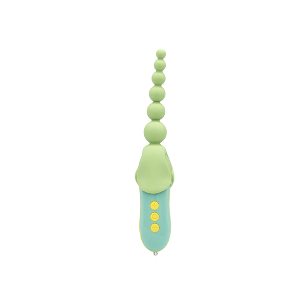 Like A Kitten Pleasure Hunter 4-in-1 Vibrator Attachment Set for Clitoral, G-Spot Anal & Nipple Stimulation - Green