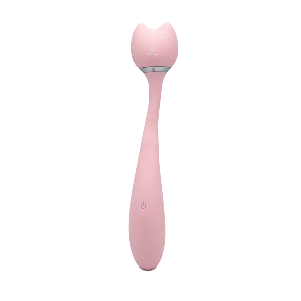 Purrs Like A Kitten Wand Massager 9-Function Silicone - Pink