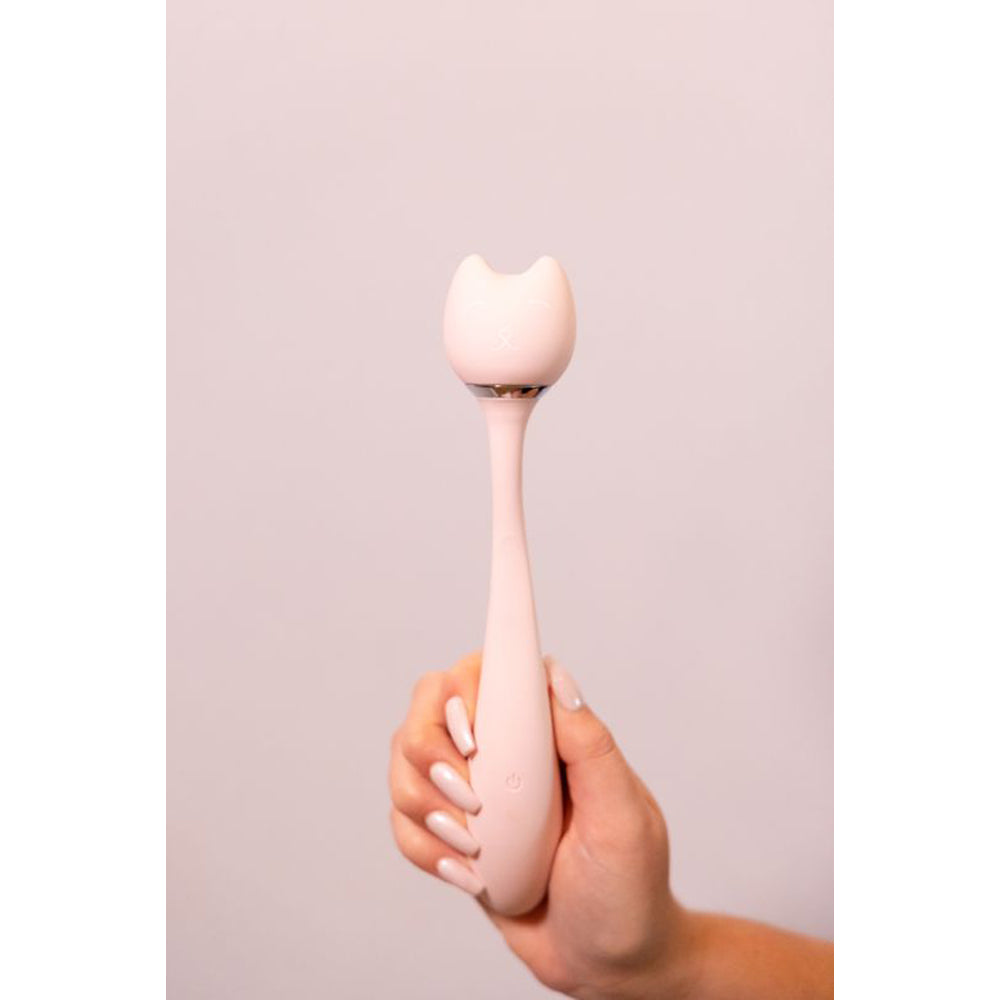 Purrs Like A Kitten Wand Massager 9-Function Silicone - Pink