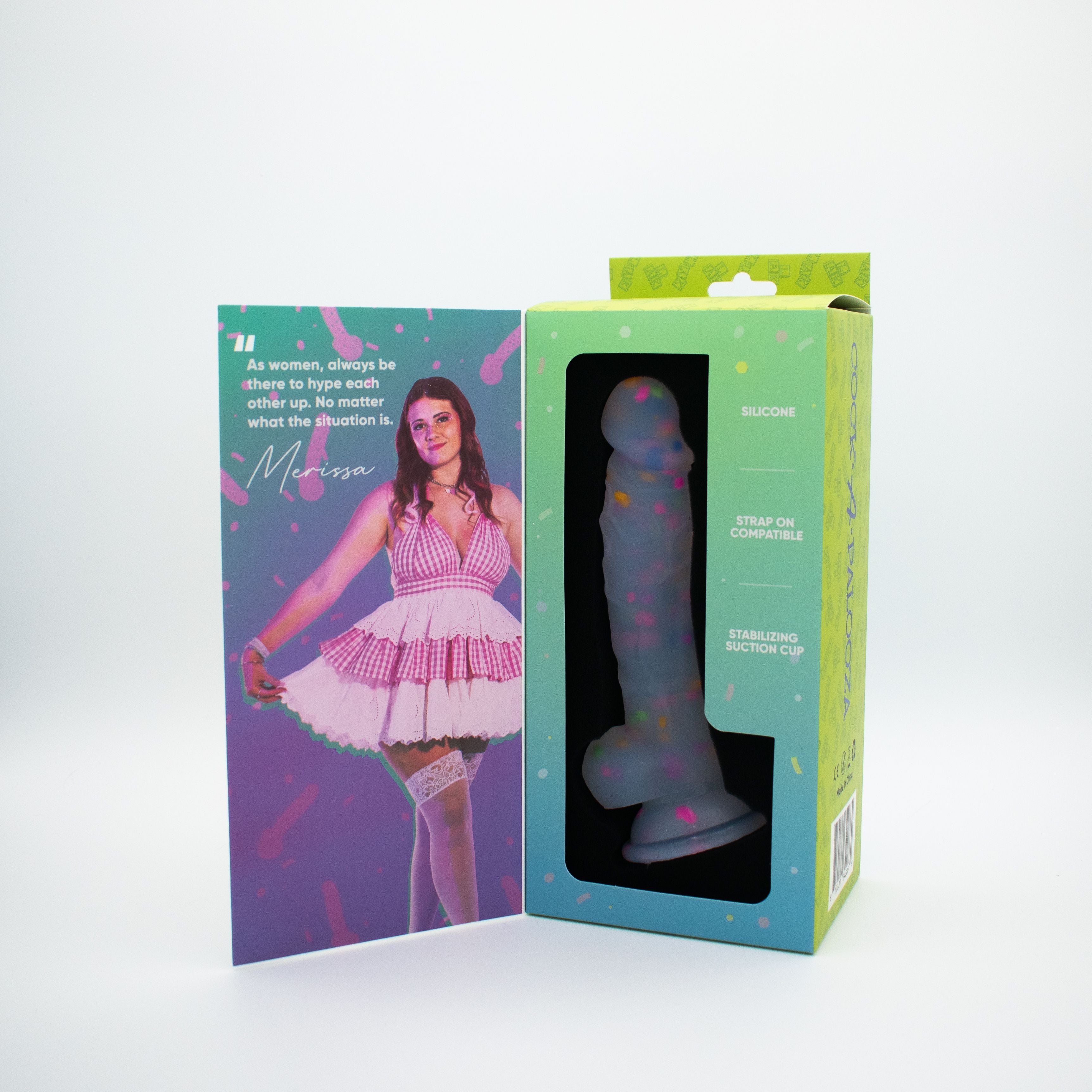 Cock-A-Palooza Confetti 5 Inch Silicone Suction Dildo
