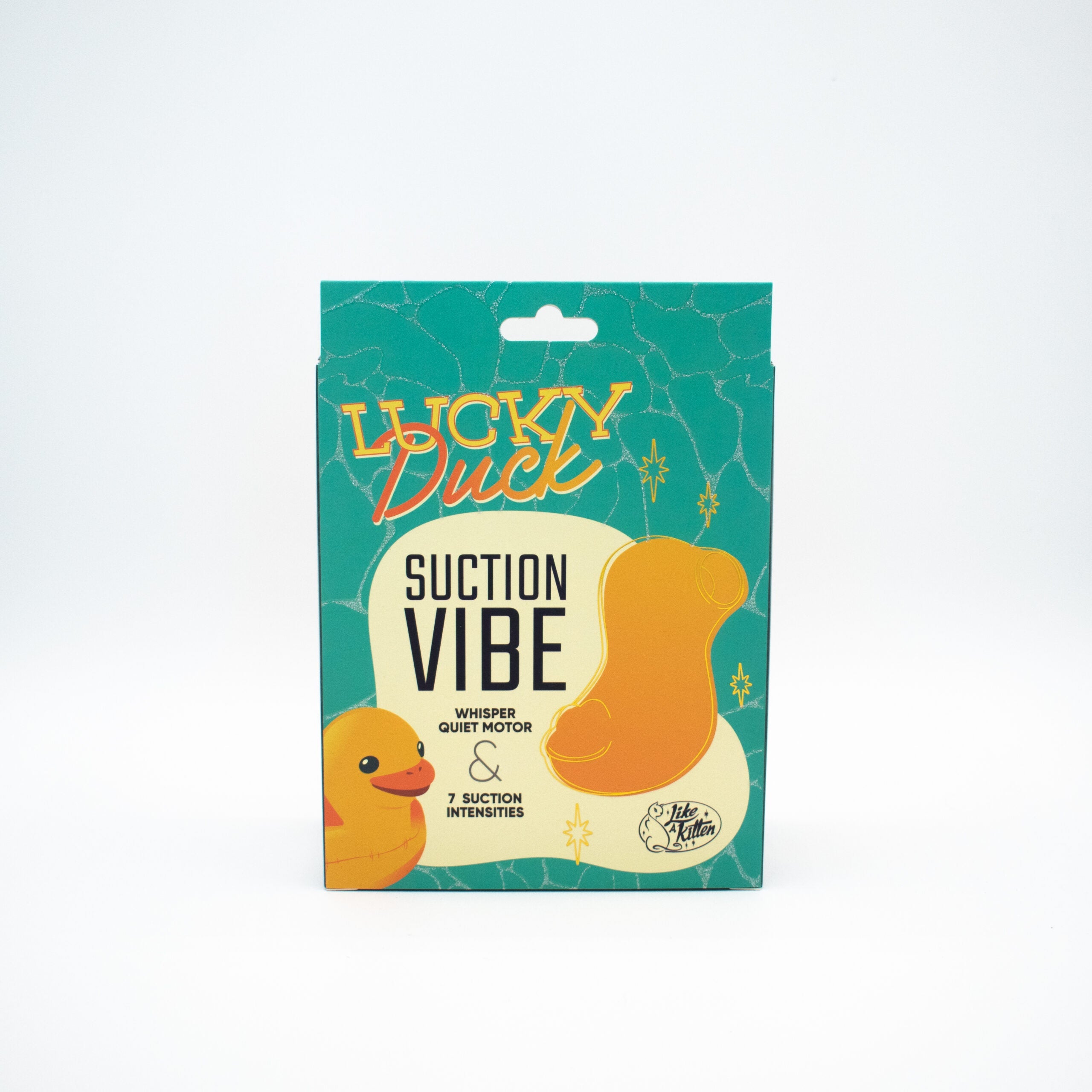 Lucky Duck Silicone Air Pulse Clitoral Suction Vibrator - Yellow