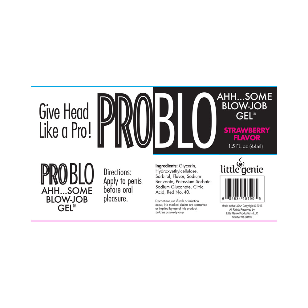 ProBlo Arousing Blow-Job Gel Strawberry - 1.5oz
