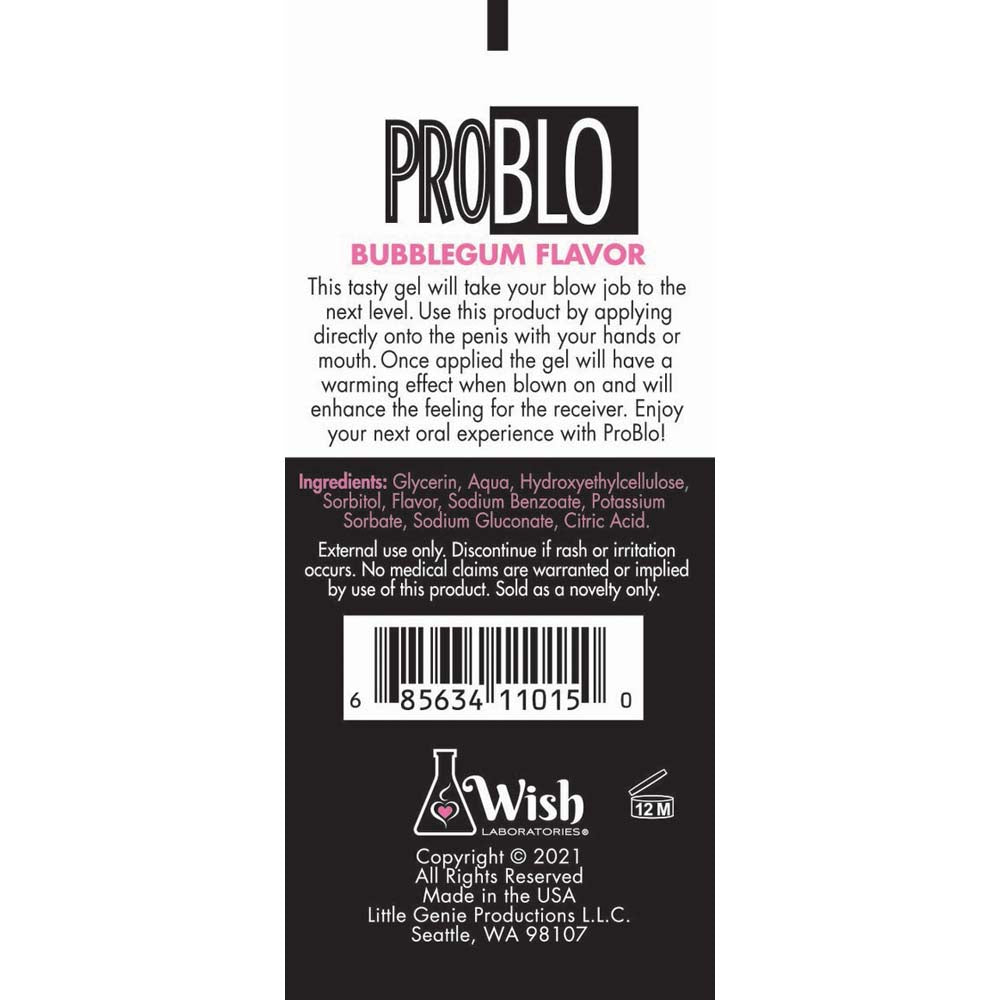 Problo Oral Pleasure Gel - Bublegum - 1.5oz