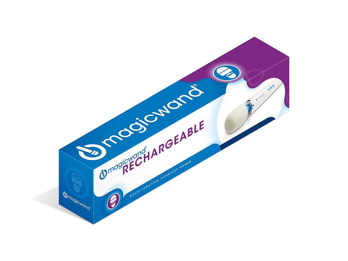 Magic Wand Rechargeable 4-Speed Silicone Wand Massager - White