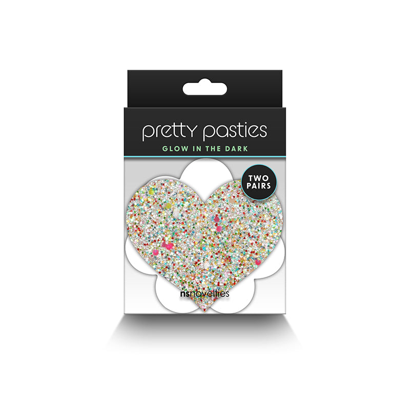 Pretty Pasties Heart and Flower Set of 2 - Glow-in-the-Dark