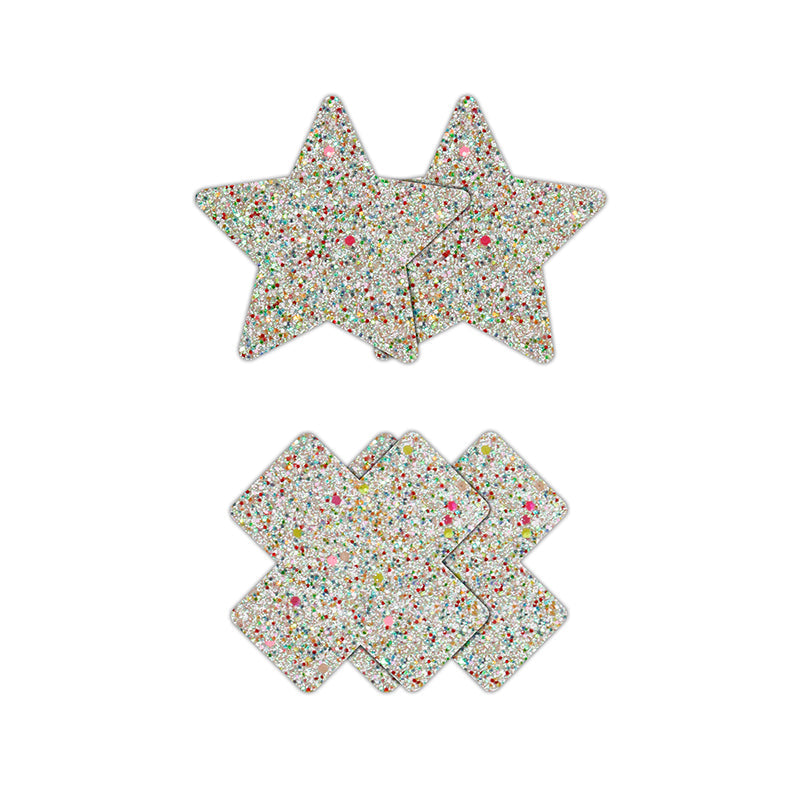 Pretty Pasties Star & Cross Set of 2 - Glow-in-the-Dark