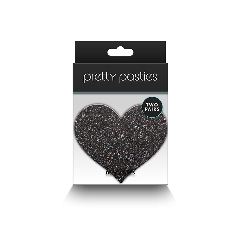Pretty Pasties Hearts Set of 2 - Black and Gold
