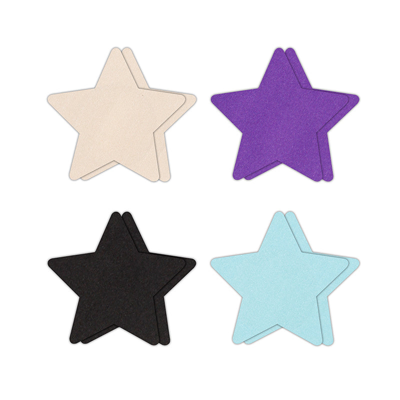 Pretty Pasties Star I Set of 4 - Black, Light Blue, Purple, Nude