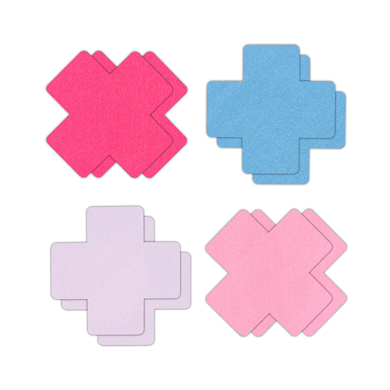 Pretty Pasties Cross II Set of 4 - Dark Pink, Light Pink, Blue, Lavender