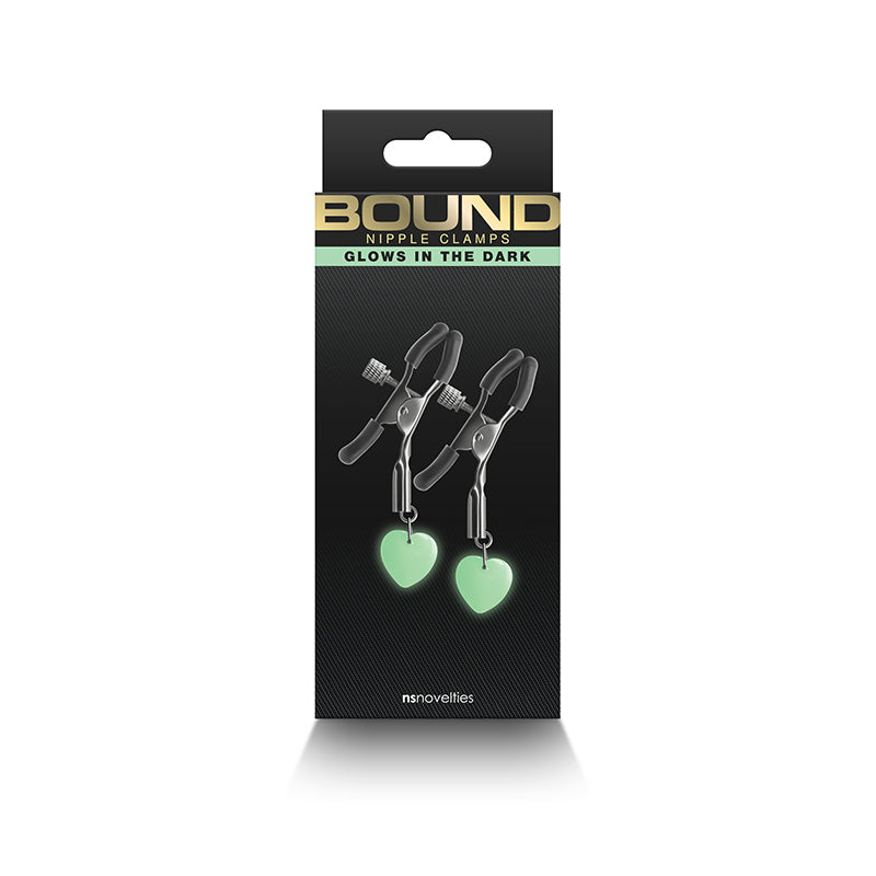 Bound Nipple Clamps G3 Gunmetal Glow-in-the-Dark