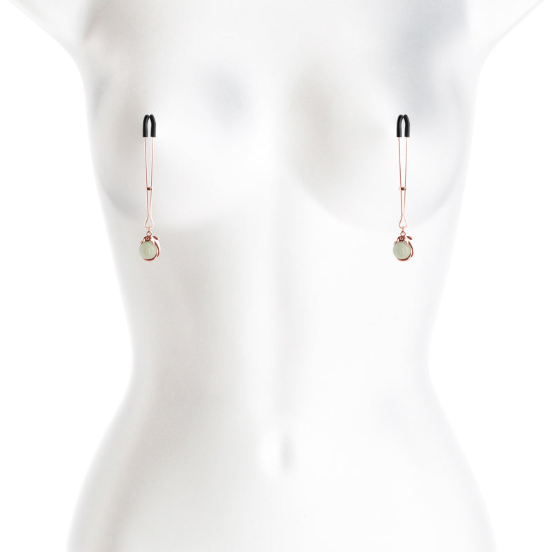 Bound Nipple Clamps G1 Rose Gold Glow-in-the-Dark