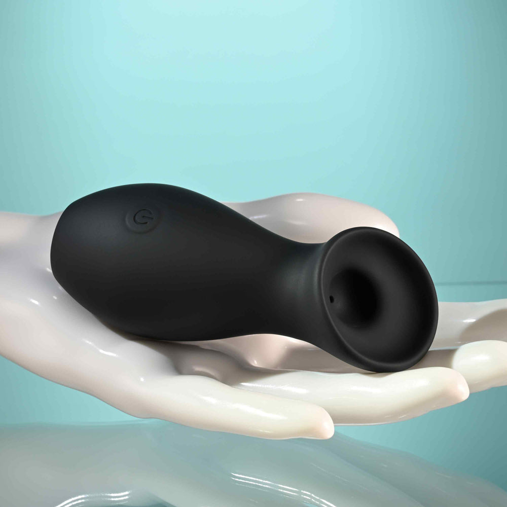 Playboy Pleasure The Jet Set Suction Clitoral Vibrator with Travel Case - Black