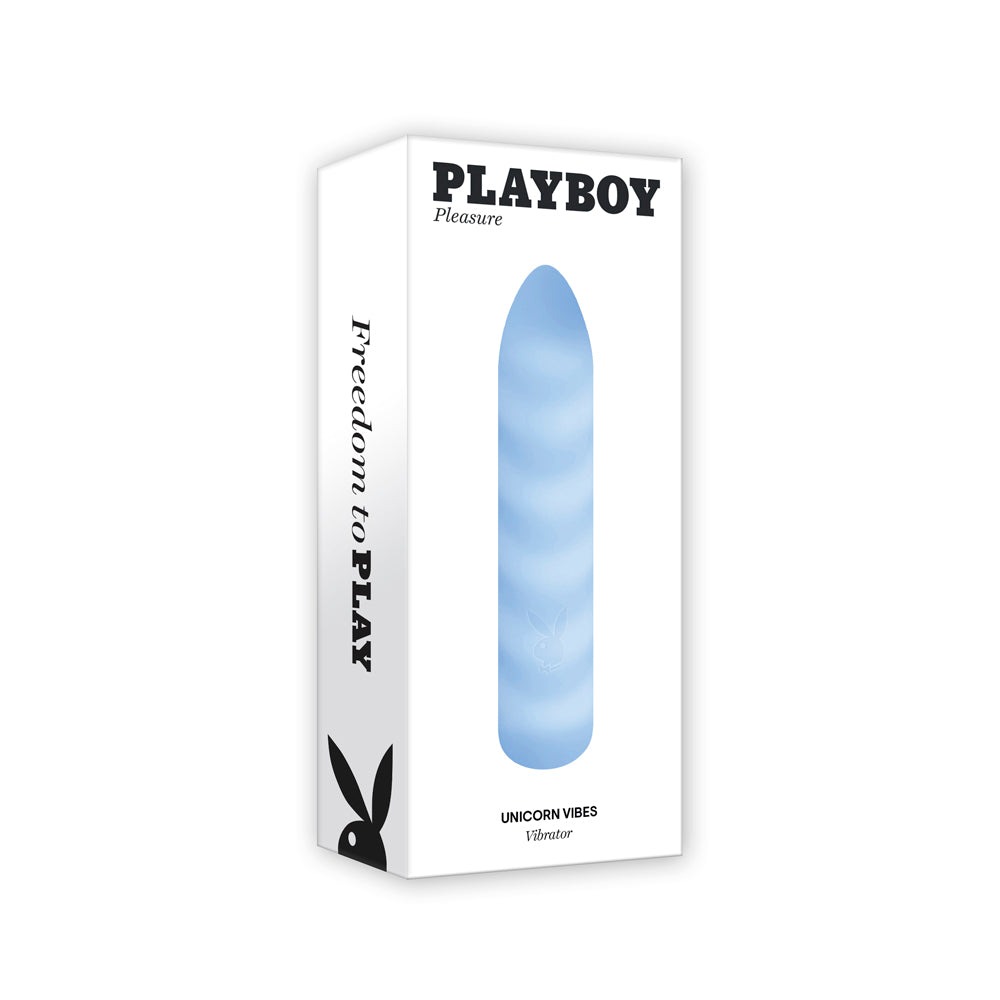 Playboy Pleasure Unicorn Vibes Flexible Bullet Vibrator - Powder Blue