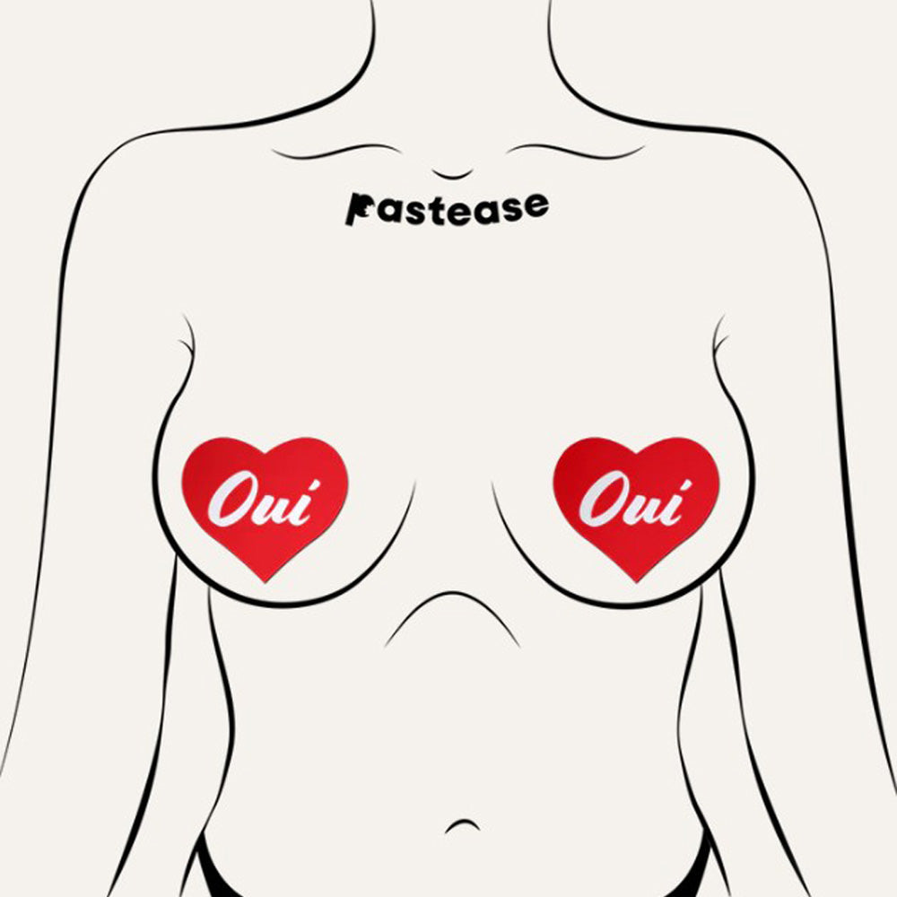 Red Oui Oui Heart Pasties by JennaJean8