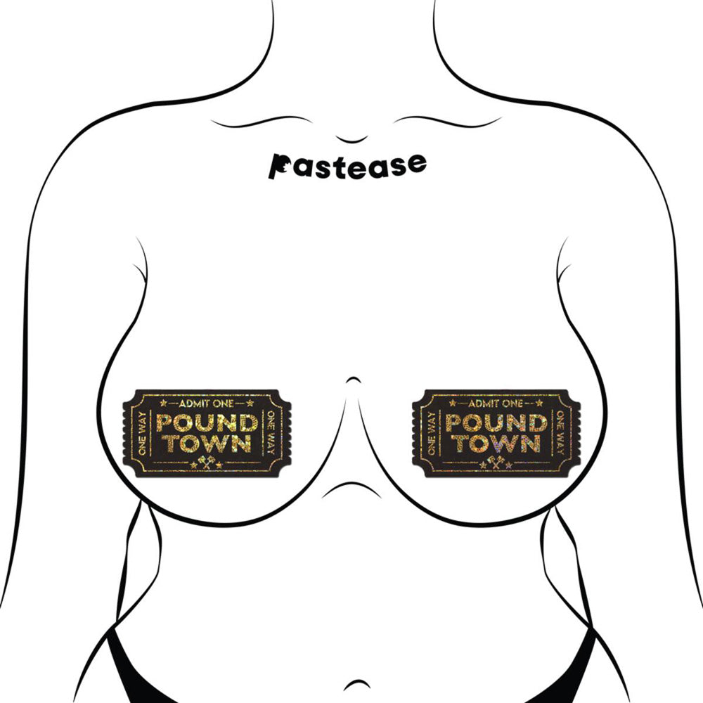 Pound Town Pasties: One-Way Ticket to Pound Town - Gold Glitter