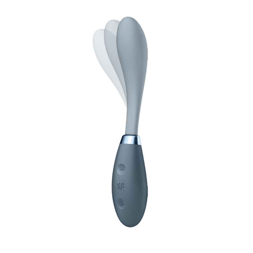 Satisfyer G-Spot Flex 3 Flexible Silicone G-Spot and Rabbit Vibrator - Soft Grey