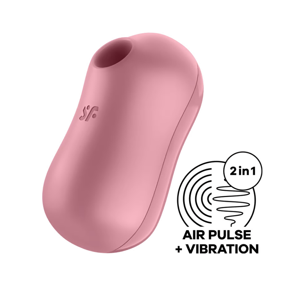 Satisfyer Cotton Candy Silicone Air Pulse and Vibration Clitoral Stimulator - Pink