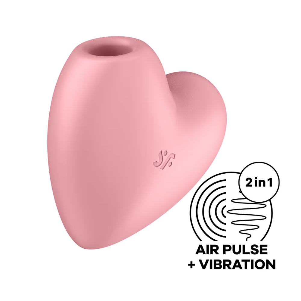 Satisfyer Cutie Heart Air Pulse & Vibration Clitoral Stimulator - Pink