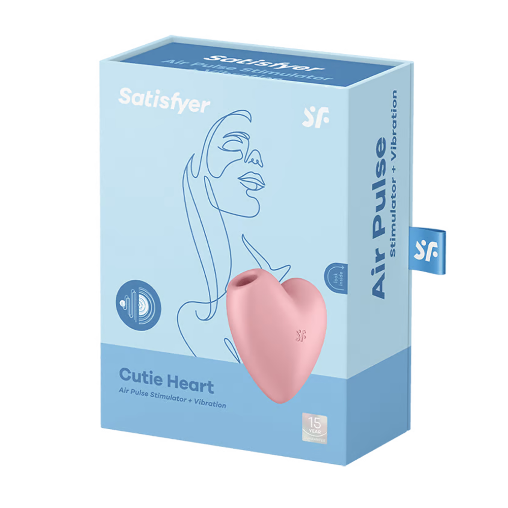 Satisfyer Cutie Heart Air Pulse & Vibration Clitoral Stimulator - Pink
