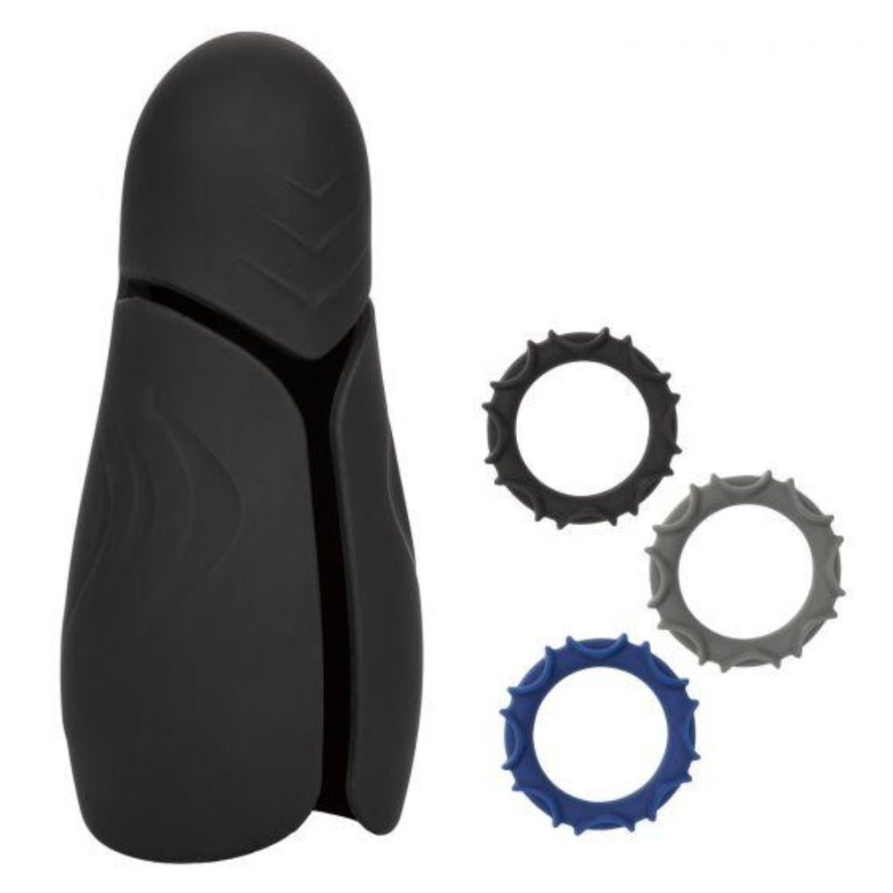 Optimum Power Elite Pro Vibrating Stroker - Black