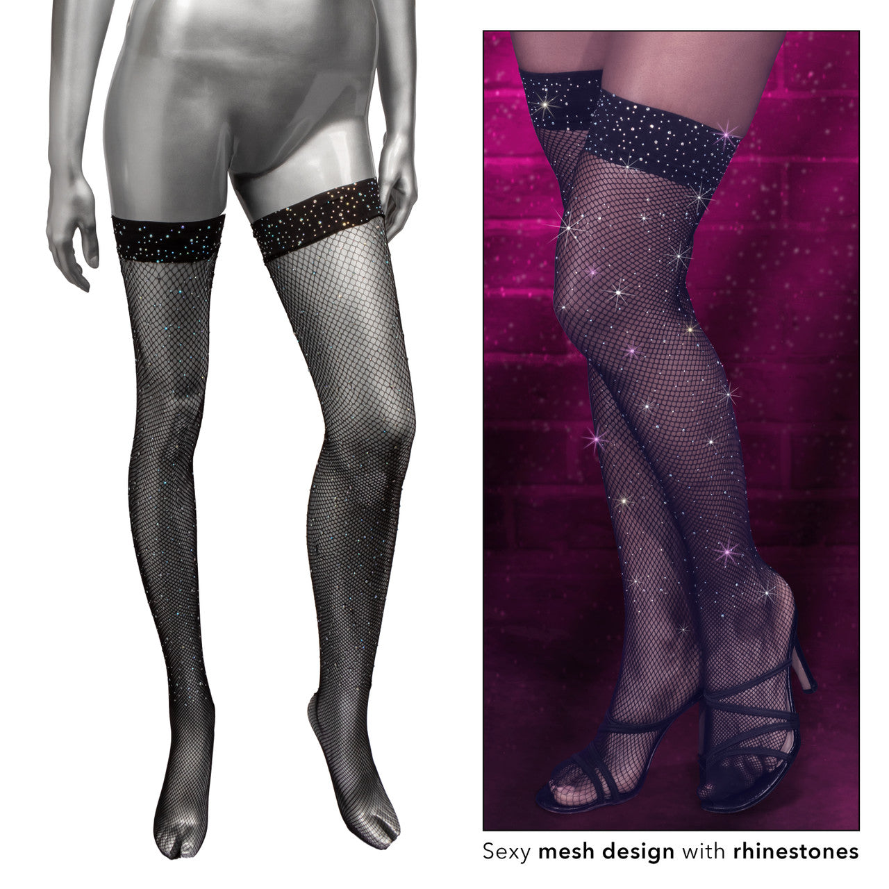 Radiance Thigh High Stockings - Black - Standard Size
